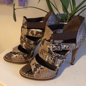 Belstaff Snake skin, Back zip, High heel shoes - Size 8
